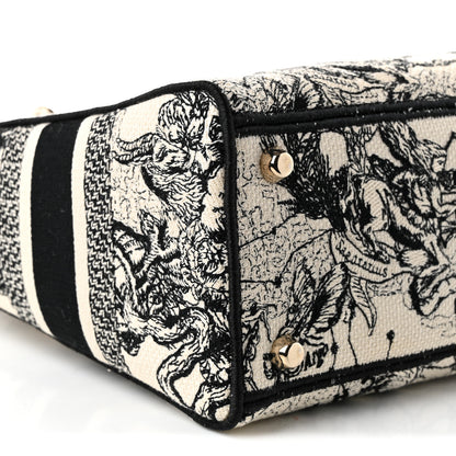 Christian Dior Canvas Embroidered Zodiac Toile De Jouy Medium Lady D-Lite Latte 8 of 9