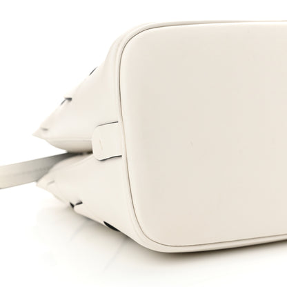 Prada Vitello Intreccio Tress Handbag White Black 8 of 10