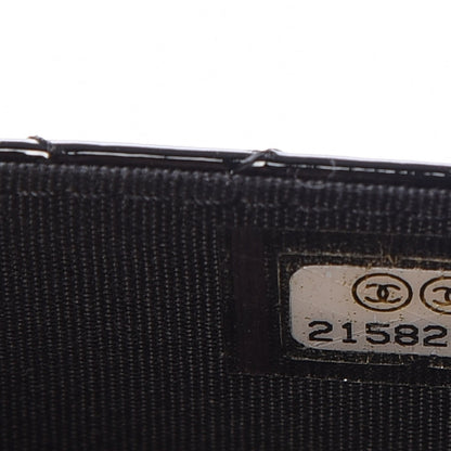 Chanel Patent Calfskin Quilted Boy Wallet On Chain WOC Black 8 of 9