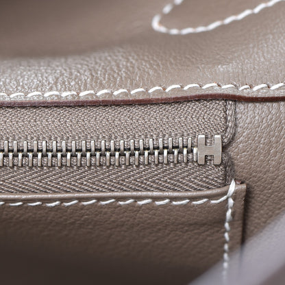Hermes Taurillon Clemence Birkin 35 Etoupe 22 of 30