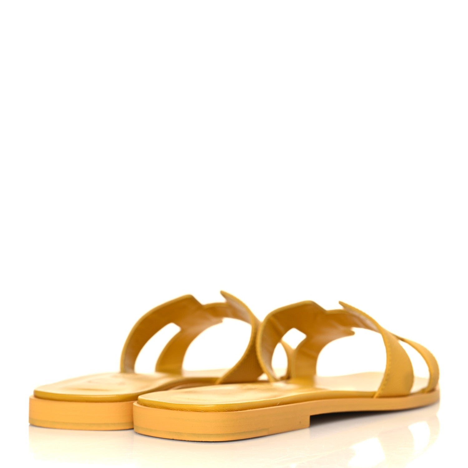 Hermes Epsom Oran Sandals 37 Jaune Sable 4 of 9
