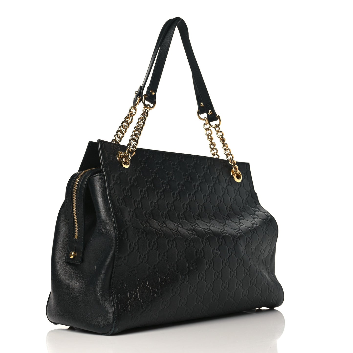 Guccissima Signature Large Shoulder Tote Bag Black