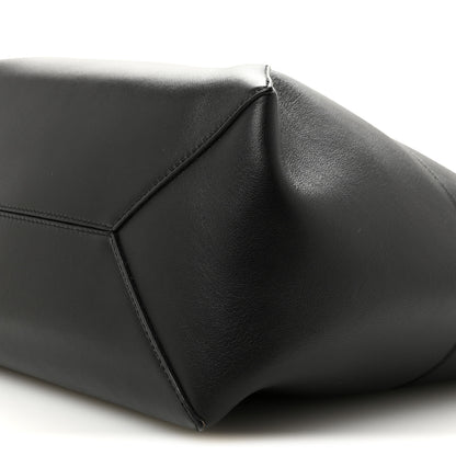 Loewe Shiny Calfskin Large  Puzzle Fold Tote Warm Desert Black 10 of 10