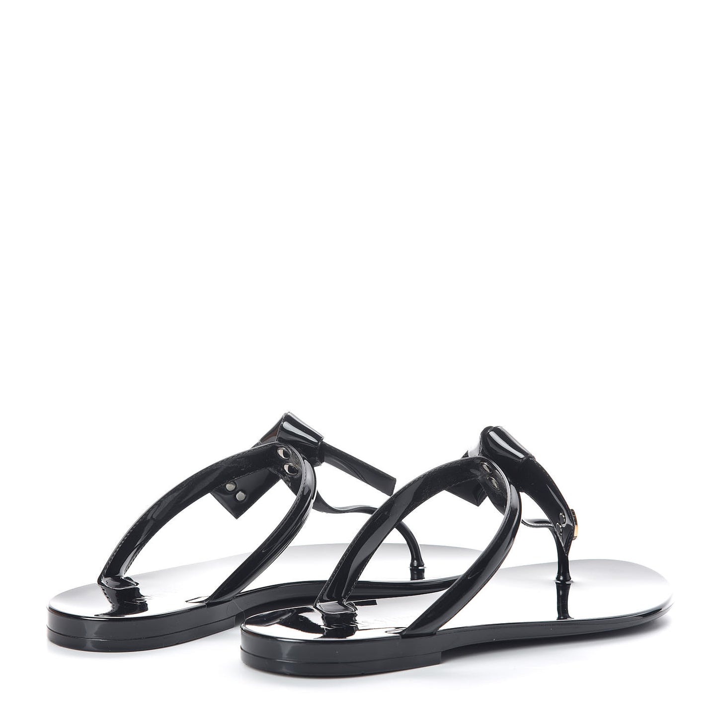Patent Seastar Thong Sandals 38 Black