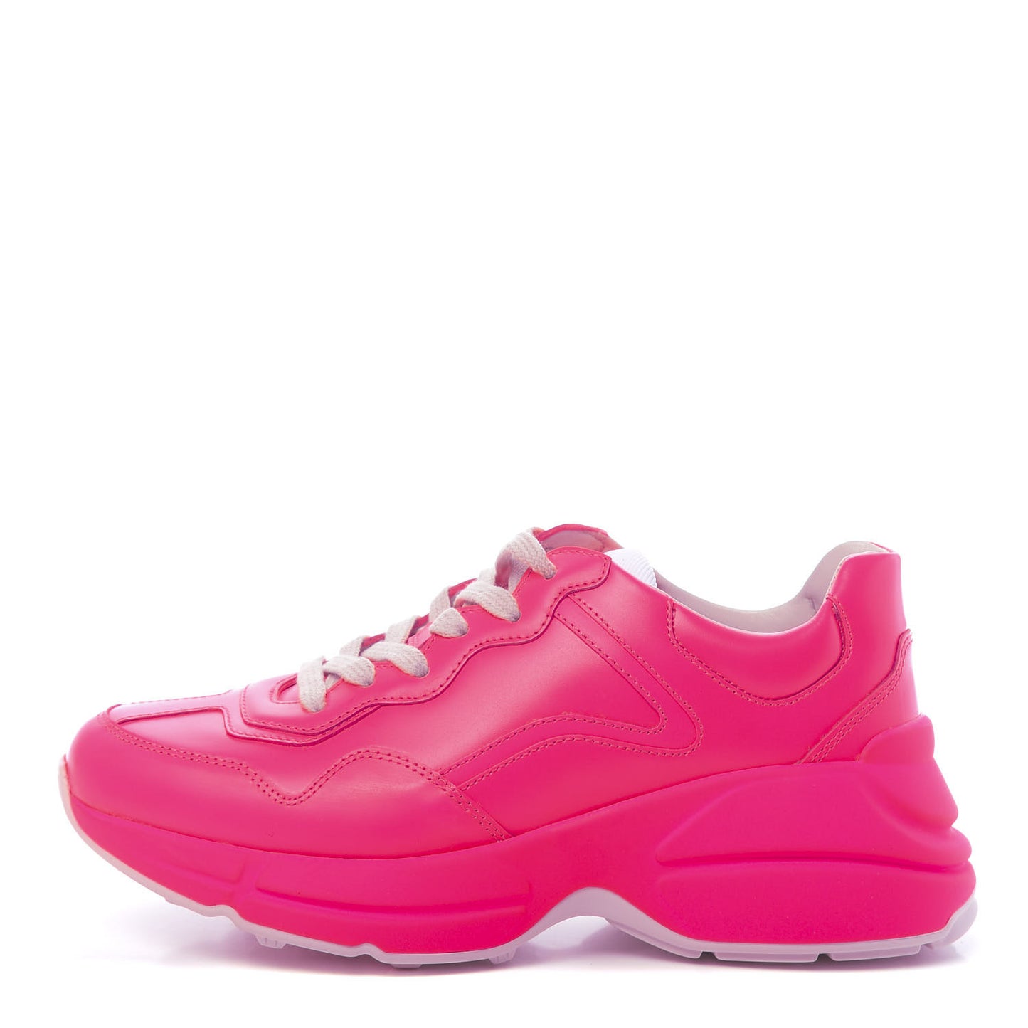 Calfskin Womens Rhyton Sneakers 36 Fluo Fuxia