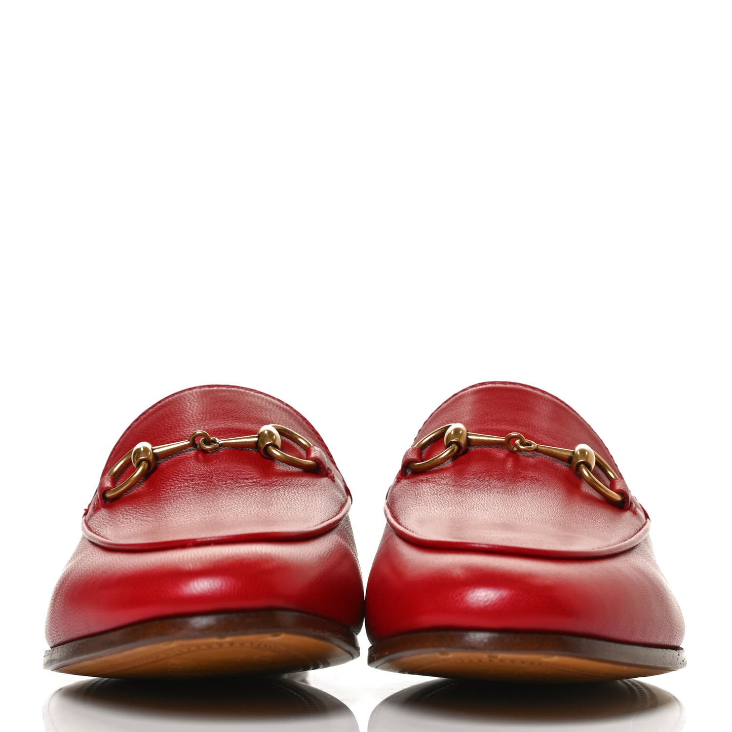 Lambskin Womens Brixton Horsebit Loafers 36.5 Hibiscus Red