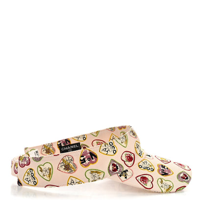 Chanel Cotton Canvas Valentine Visor Light Pink Multicolor 5 of 7