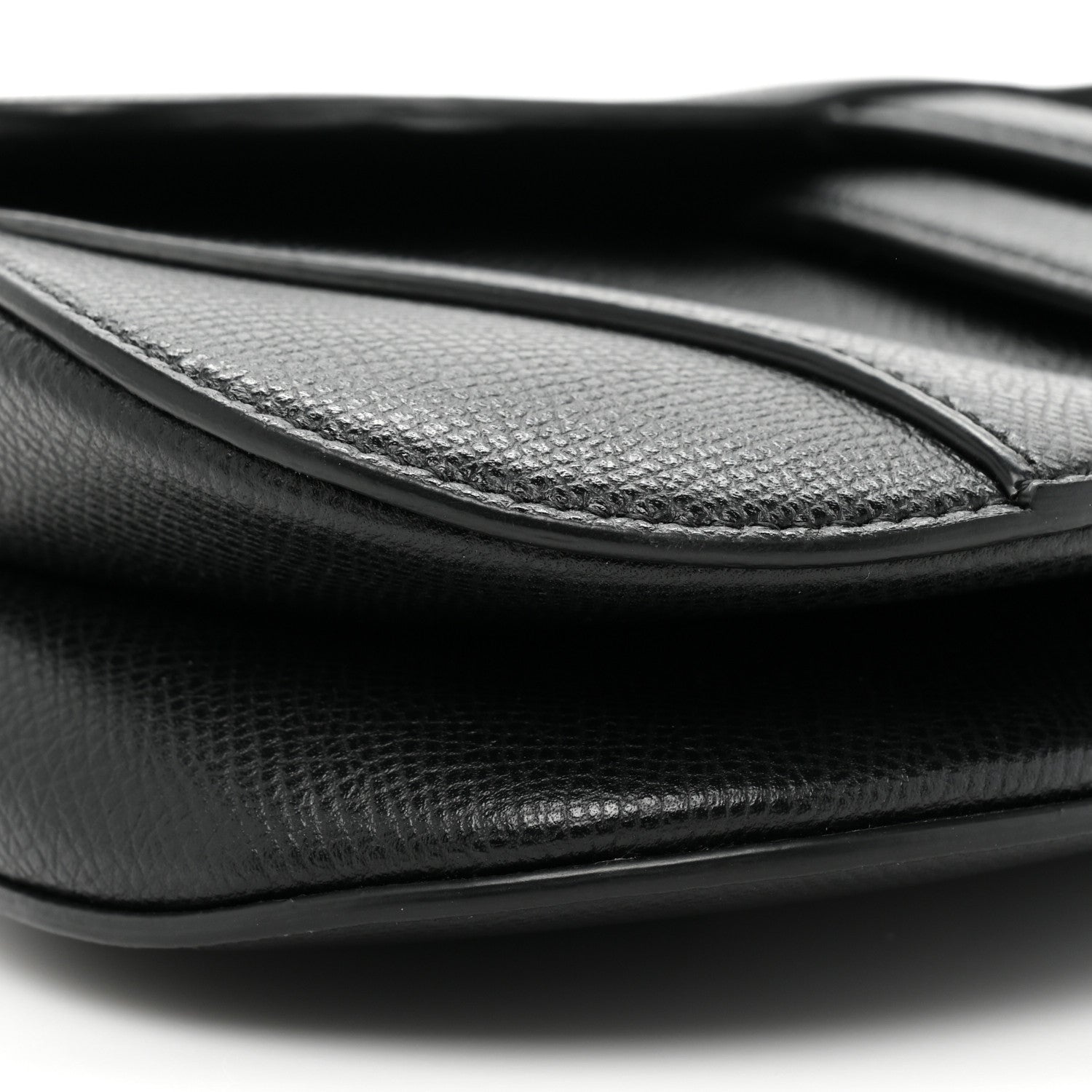 Christian Dior Grained Calfskin Mini Saddle Bag Black 9 of 10