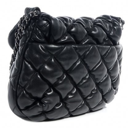 Chanel Lambskin Bubble Quilt Flap Bag Black 3 of 8