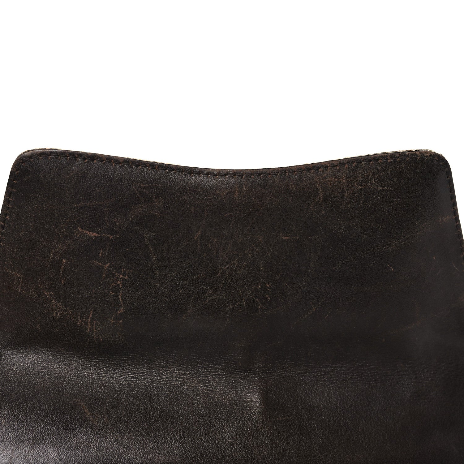 Gucci Monogram Studded Horsebit Clutch Dark Brown 9 of 13