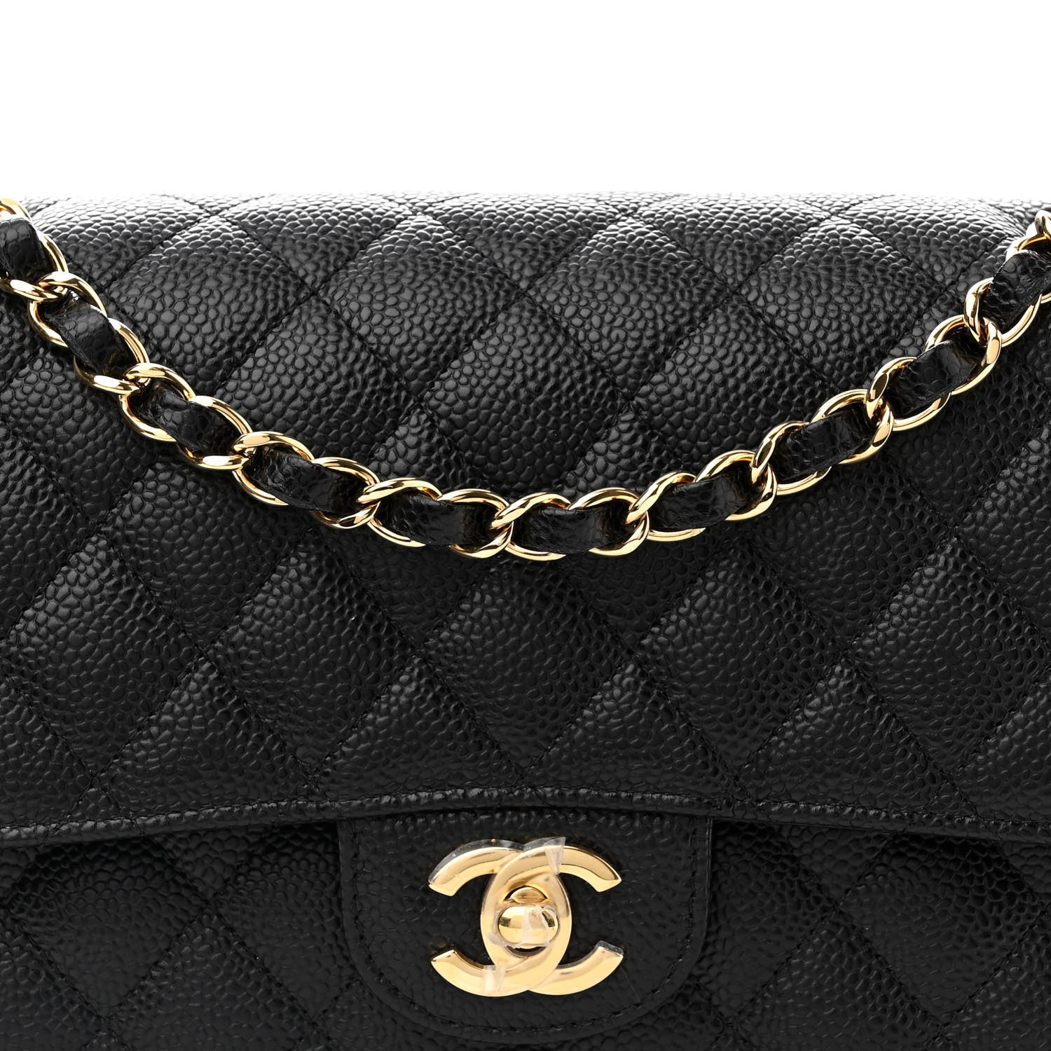 Chanel Caviar Quilted Medium Double Flap Black 10 of 11