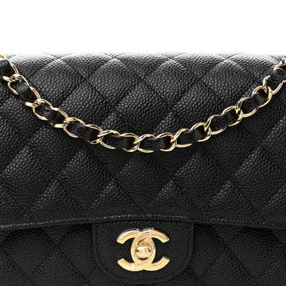 Chanel Caviar Quilted Medium Double Flap Black 10 of 11