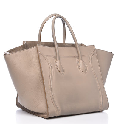 Celine Supple Calfskin Medium Phantom Luggage Beige 3 of 13