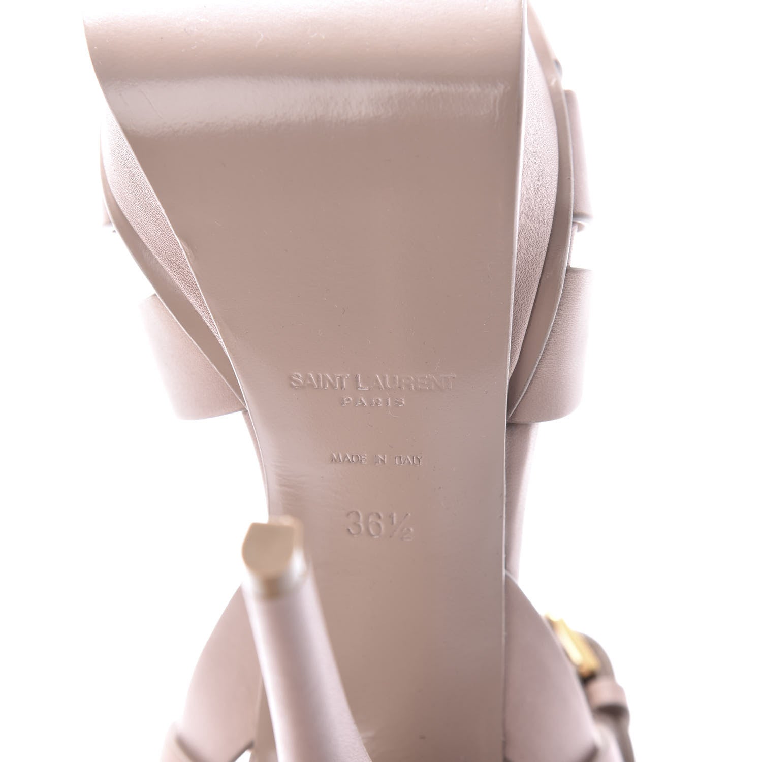 Saint Laurent Calfskin Tribute 105 Platform Sandals 36.5 Rose Antic 6 of 8