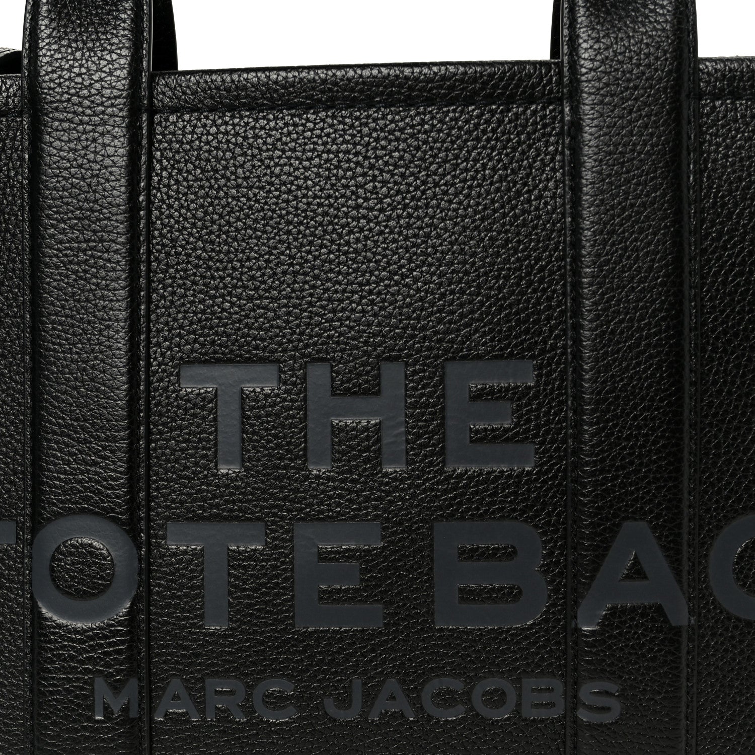 Marc Jacobs Grained Calfskin Medium The Tote Bag Black 9 of 11