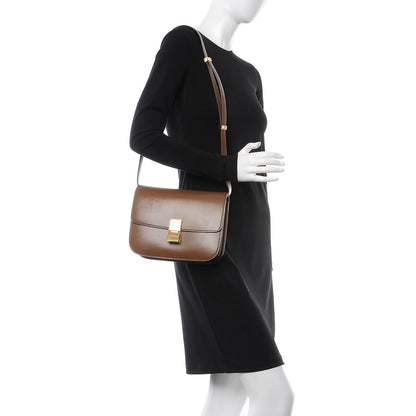 Celine Box Calfskin Medium Classic Box Flap Bag Camel 2 of 9
