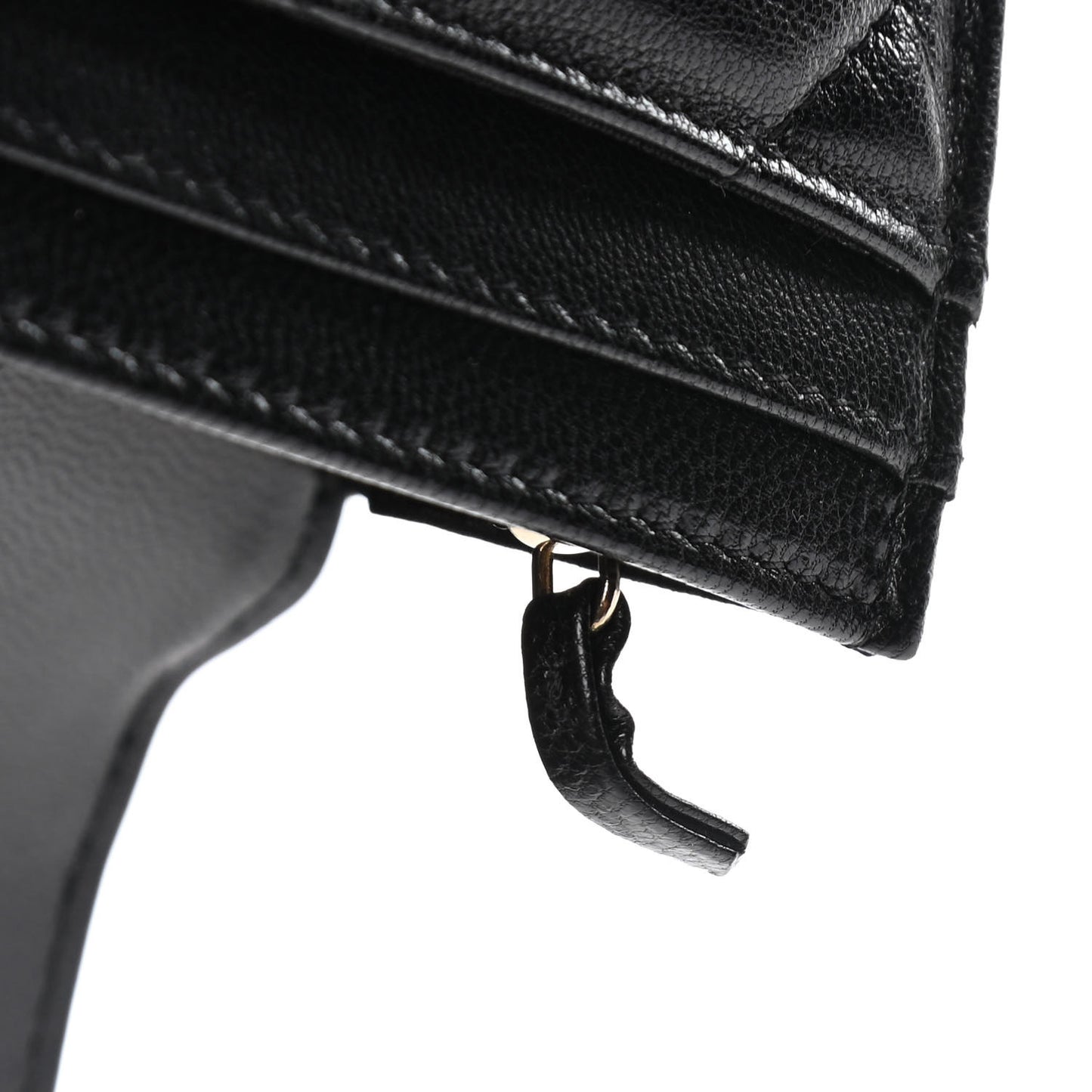 Shiny Goatskin Quilted Chanel 19 Flap Wallet Black