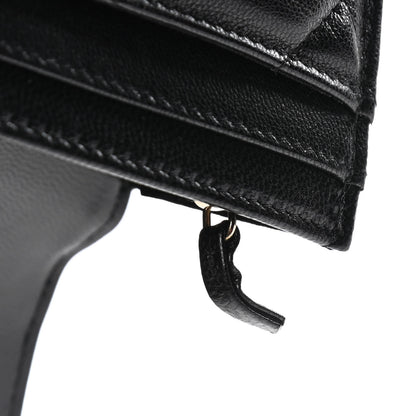 Chanel Shiny Goatskin Quilted Chanel 19 Flap Wallet Black 10 of 11