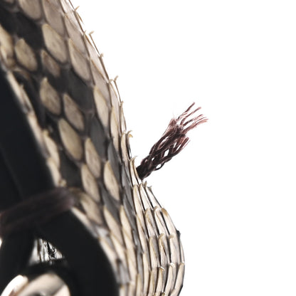 Fendi Cuoio Romano Snakeskin Selleria Medium Peekaboo Iconic Satchel Blue Notte 14 of 15