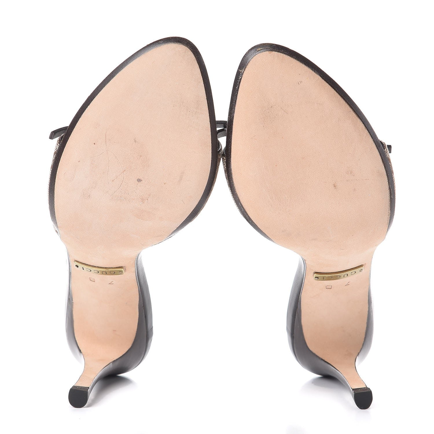 Gucci GG Monogram High Heel Slides 7 Brown 7 of 15