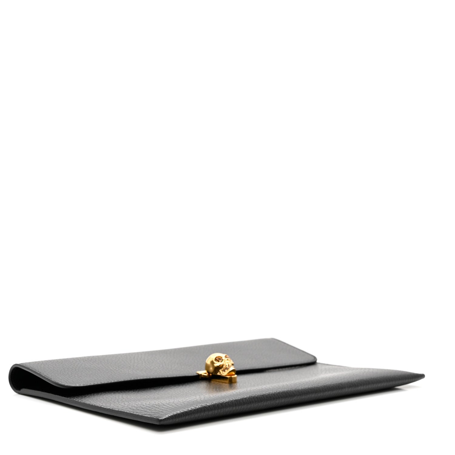 Alexander McQueen Calfskin Skull Envelope Clutch Black 5 of 7