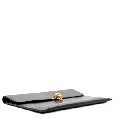 Alexander McQueen Calfskin Skull Envelope Clutch Black 5 of 7