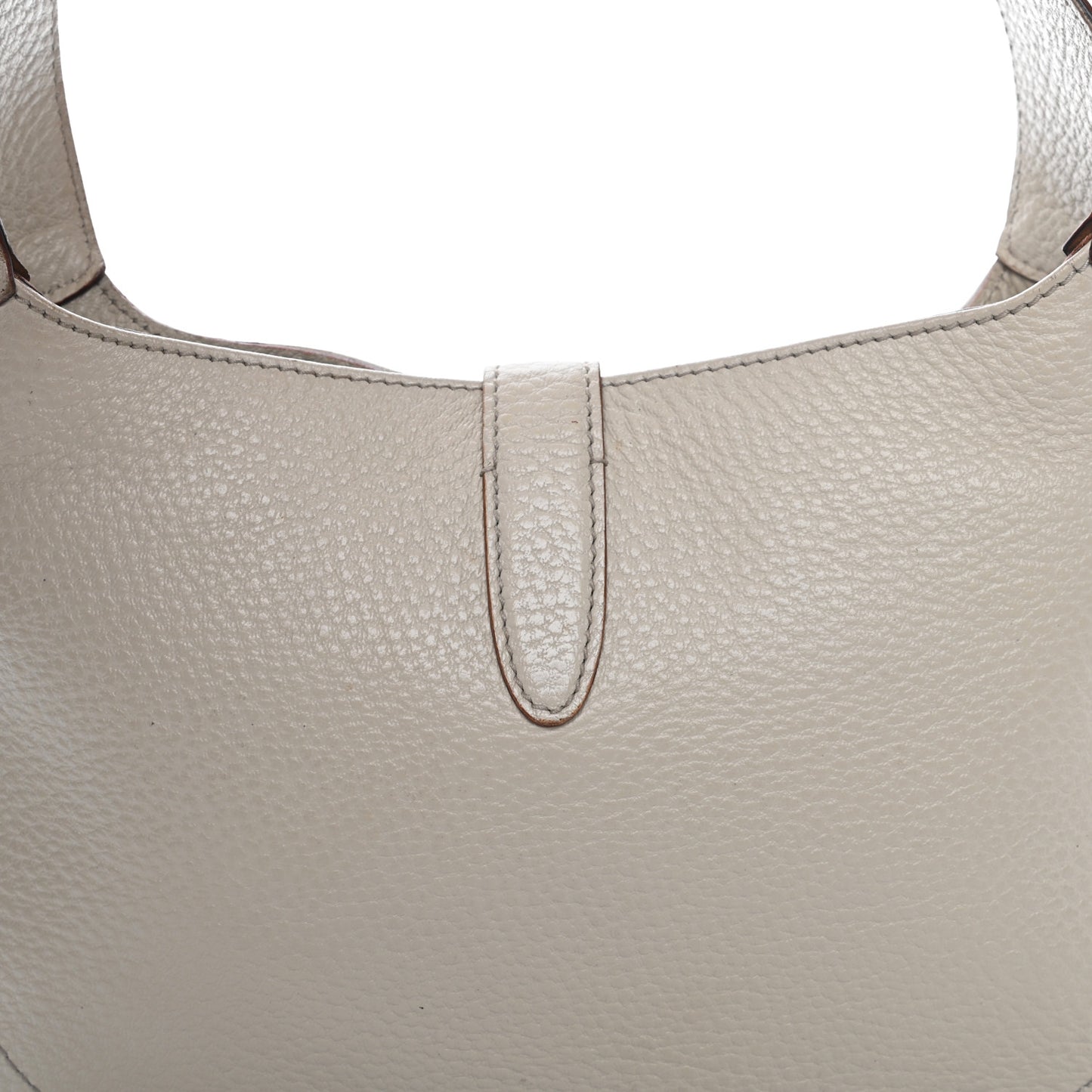 Calfskin Small Jackie O Hobo White
