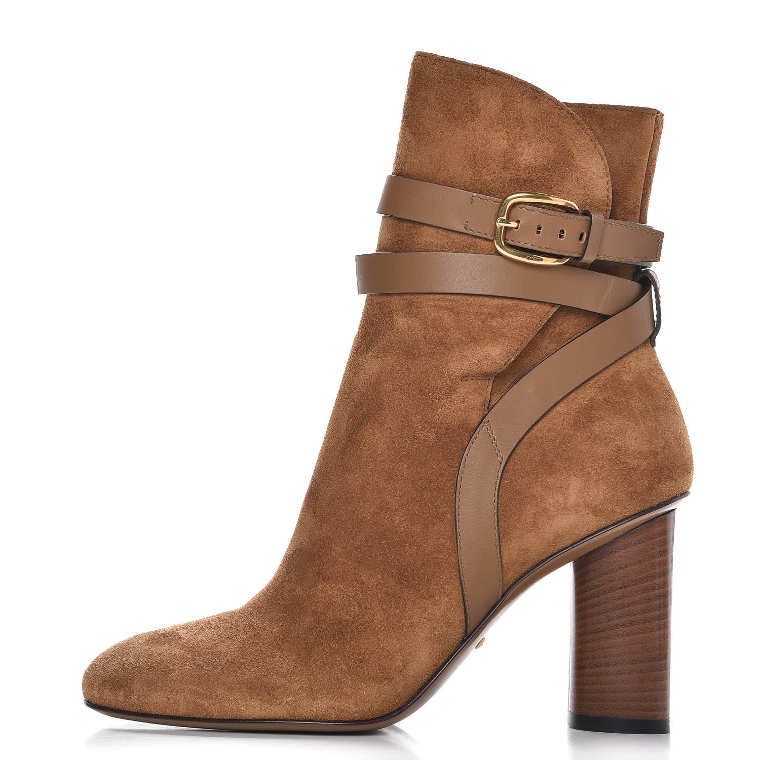 Gucci Suede Abigail Ankle Boots 36 New Marron 1 of 9