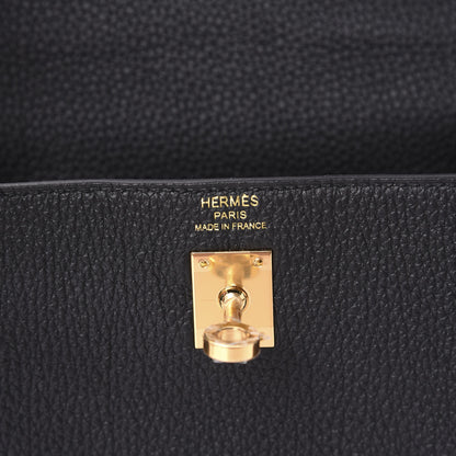 Hermes Togo Kelly Retourne 25 Black 9 of 11
