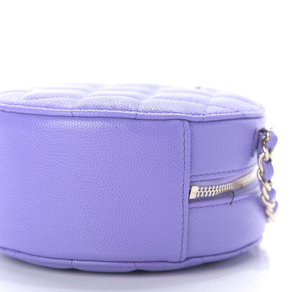 Chanel Caviar Quilted Round Clutch With Chain Purple 7 of 10