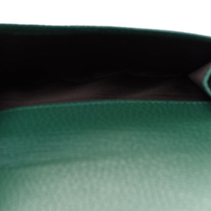 Gucci Dollar Calfskin Interlocking G French Wallet Emerald 6 of 9