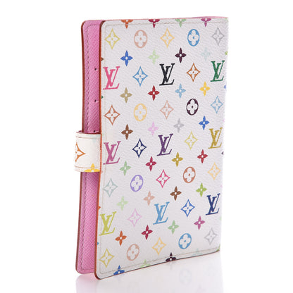 Louis Vuitton Monogram Multicolor Small Ring Agenda Cover White Litchi 3 of 6