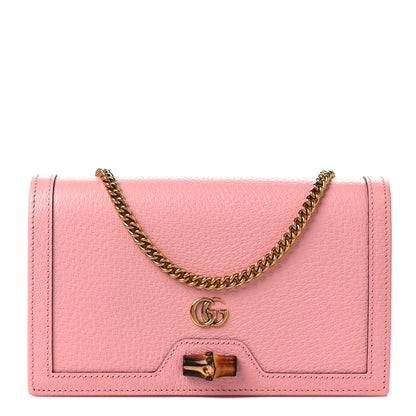 Gucci Textured Dollar Calfskin Mini Diana Chain Bag Wild Rose 1 of 8