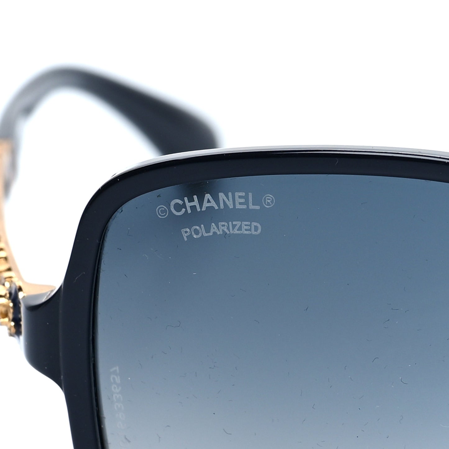 Acetate Polarized Bijou Square Sunglasses 5355 Black