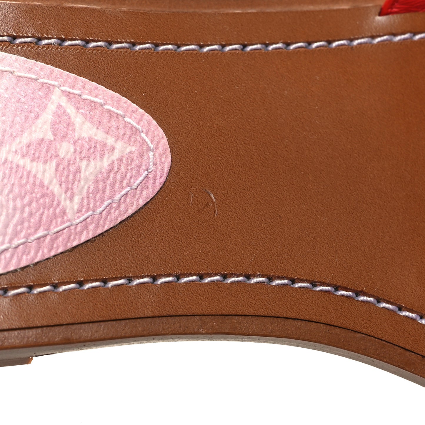 Monogram Escale Lock It Flat Mule 37 Rouge
