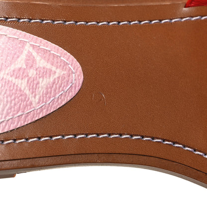 Louis Vuitton Monogram Escale Lock It Flat Mule 37 Rouge 8 of 9