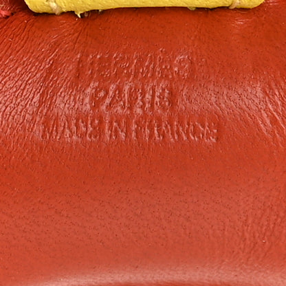 Hermes Milo Lambskin Grigri Rodeo Horse Bag Charm PM Cornaline Bleu Brume Lime 3 of 6