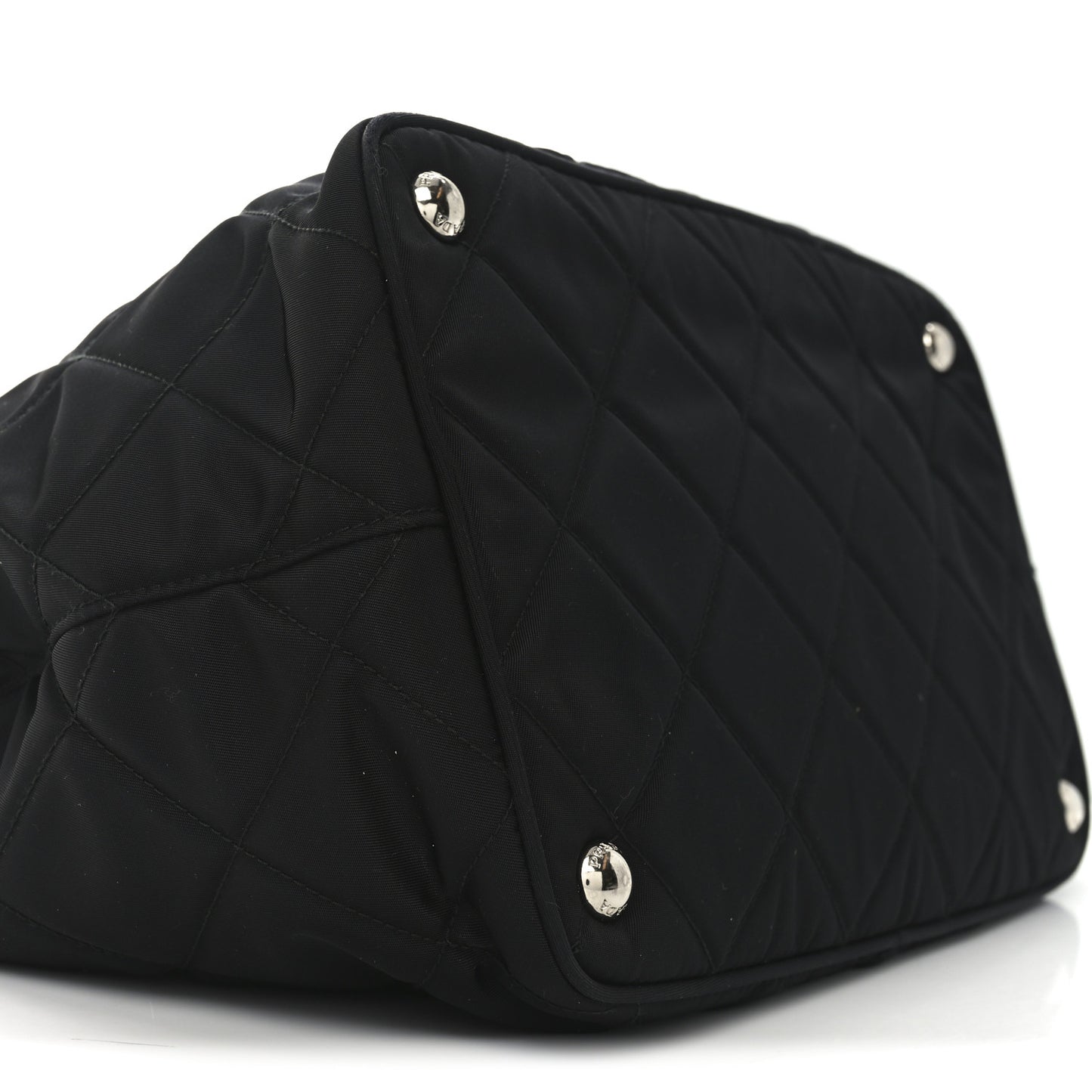Nylon Tessuto Impuntu Quilted Tote Black