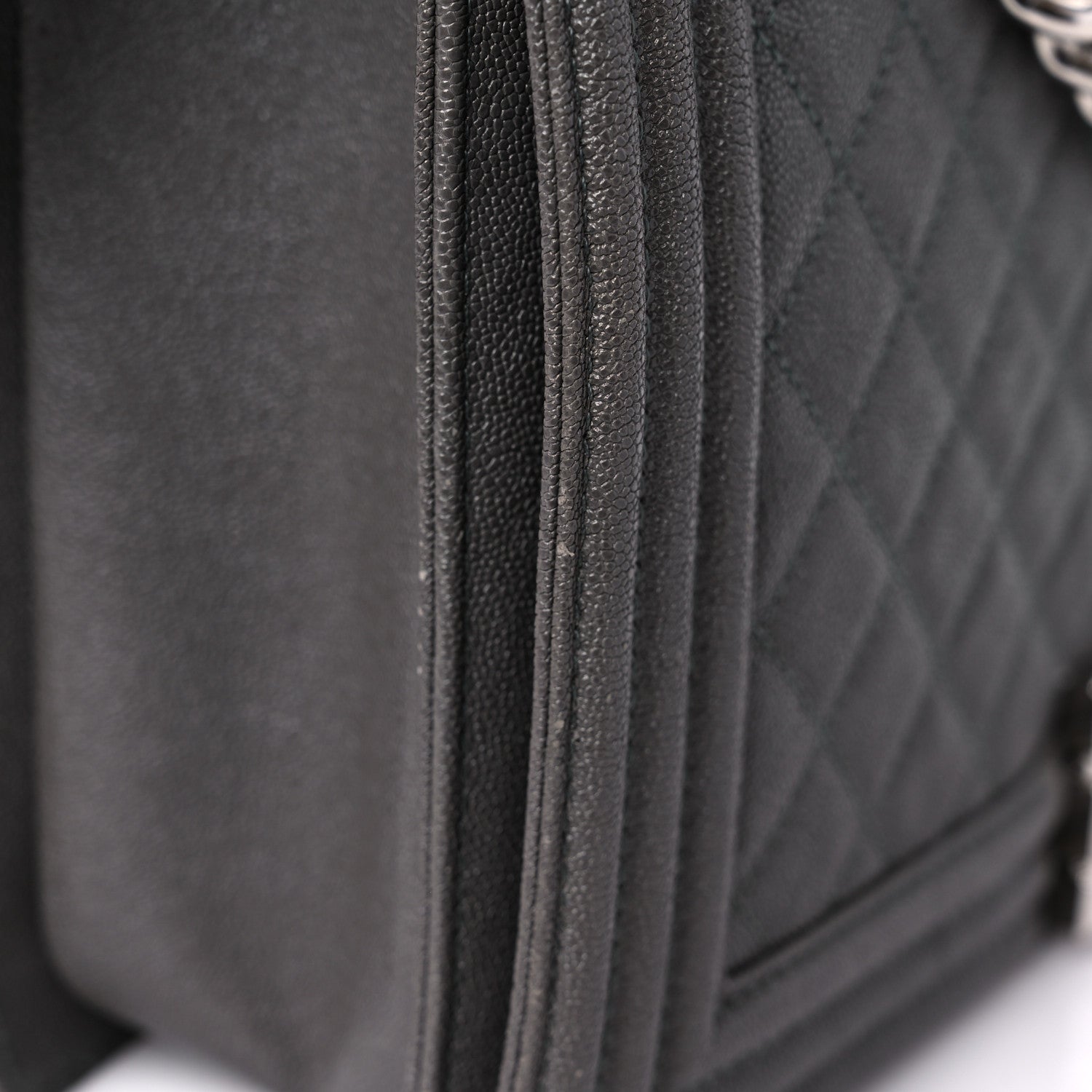 Chanel Caviar Quilted New Medium Boy Flap Grey 13 of 15