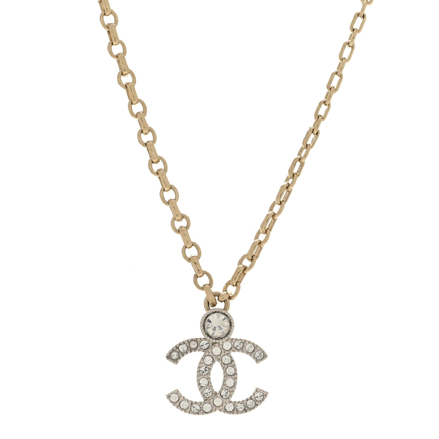 Crystal CC Necklace Gold Silver