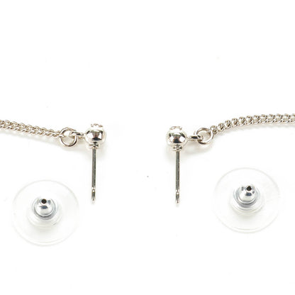 Chanel Baguette Crystal CC Dangle Earrings Silver 3 of 5