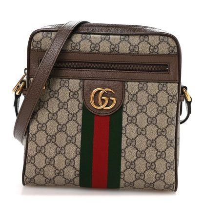 Gucci GG Supreme Monogram Web Small Ophidia Messenger Bag Brown 1 of 11