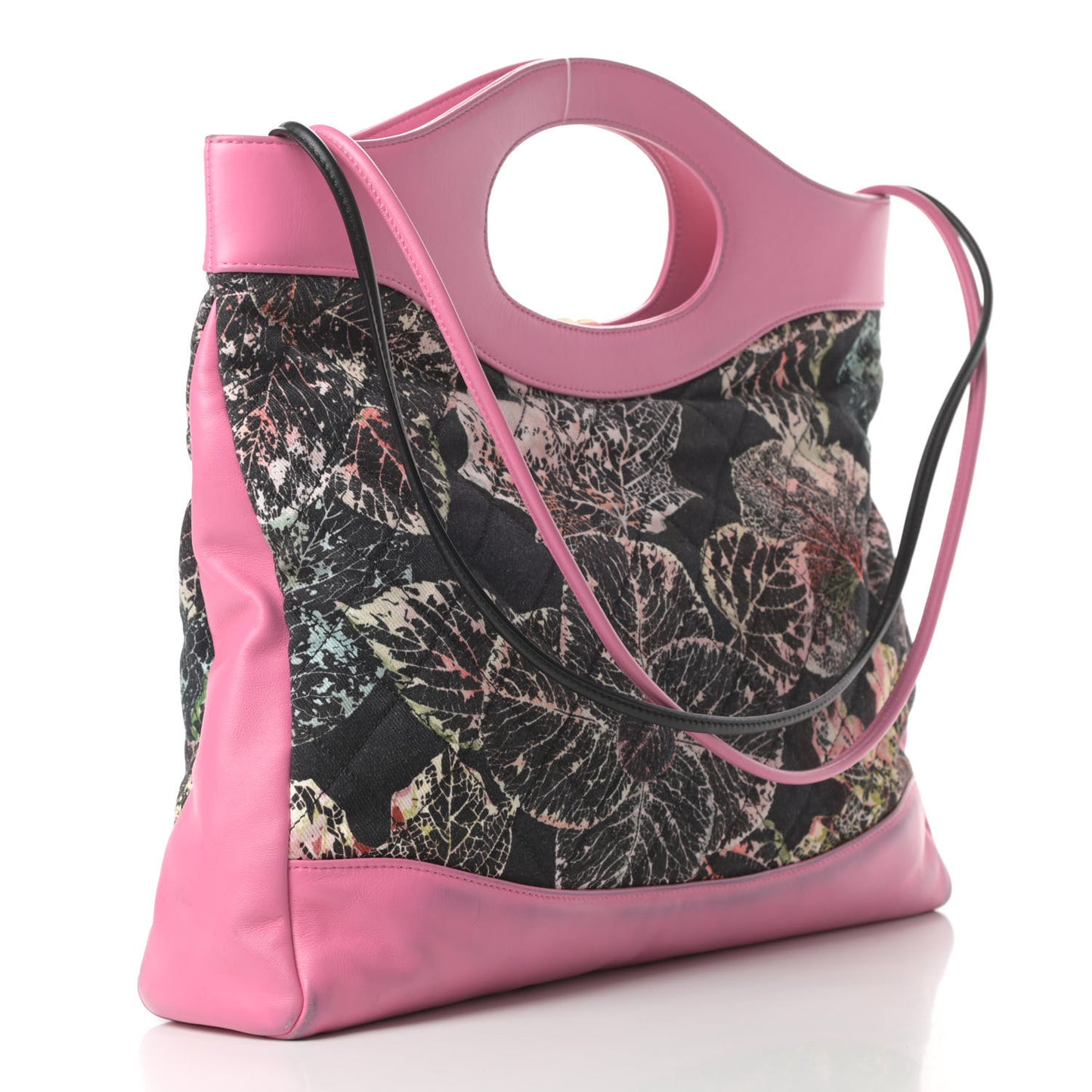 Calfskin Canvas Printed Medium 31 Shopping Bag Pink