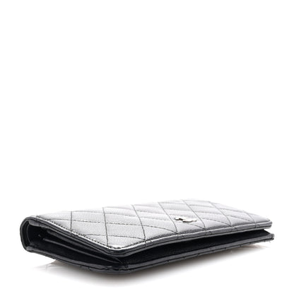Chanel Caviar Quilted Yen Wallet Black 4 of 9
