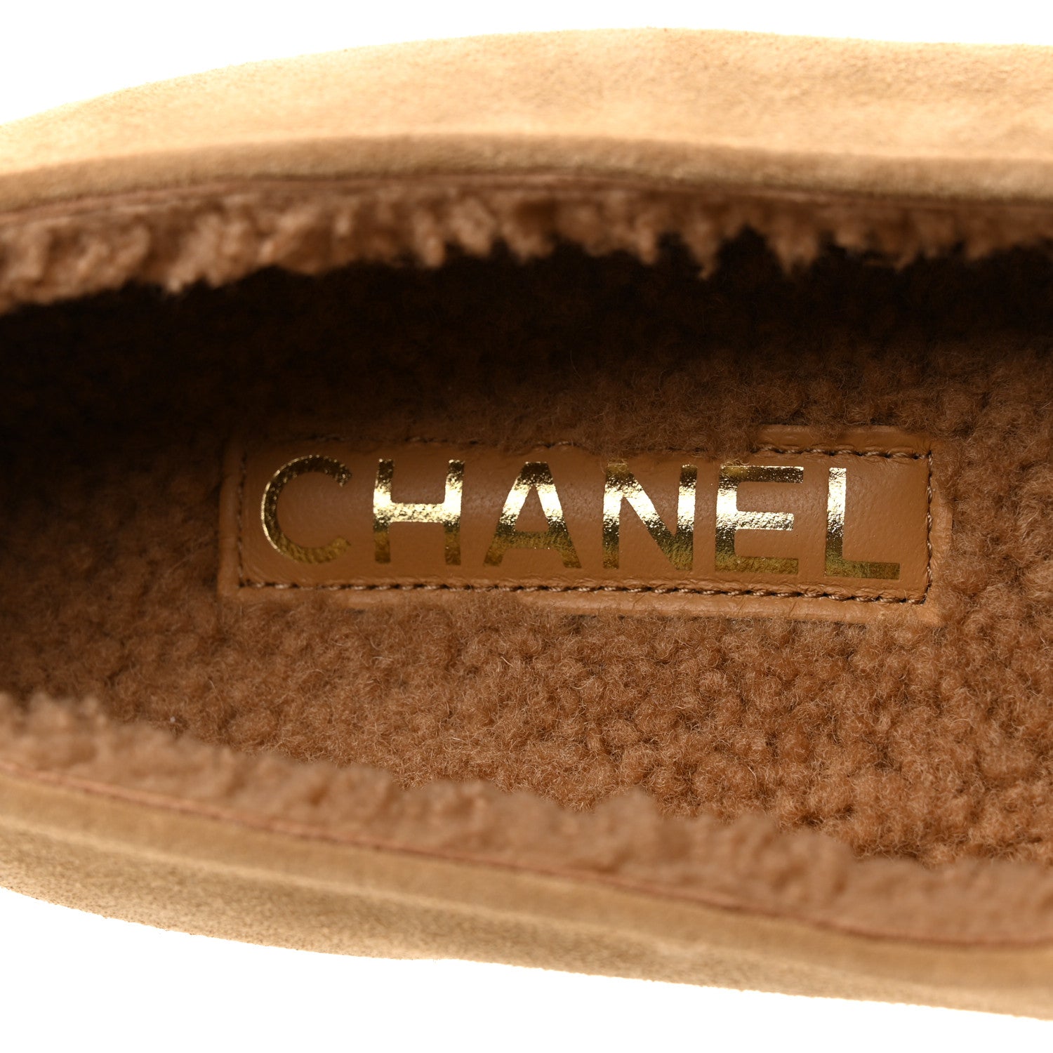 Chanel Suede Cap Toe CC Mary Jane Flats 36.5 Beige 8 of 10