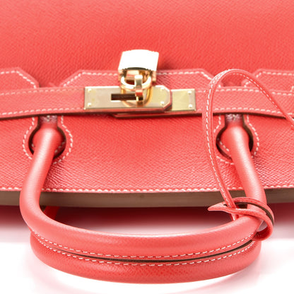 Hermes Epsom Candy Birkin 30 Rose Jaipur Gold 24 of 39
