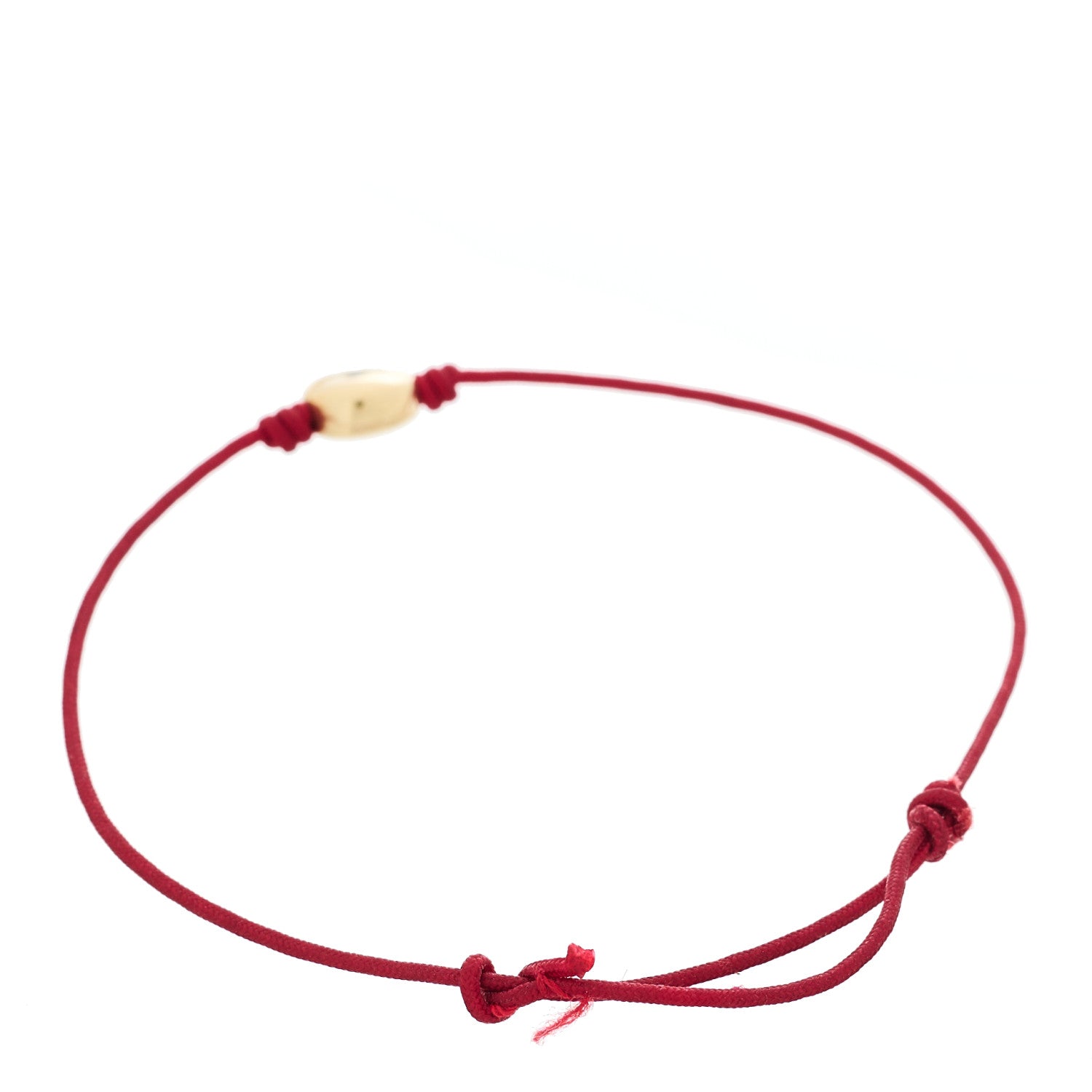 David Yurman 18K Yellow Gold Blue Sapphire Nylon Evil Eye Bracelet Red Red 2 of 4