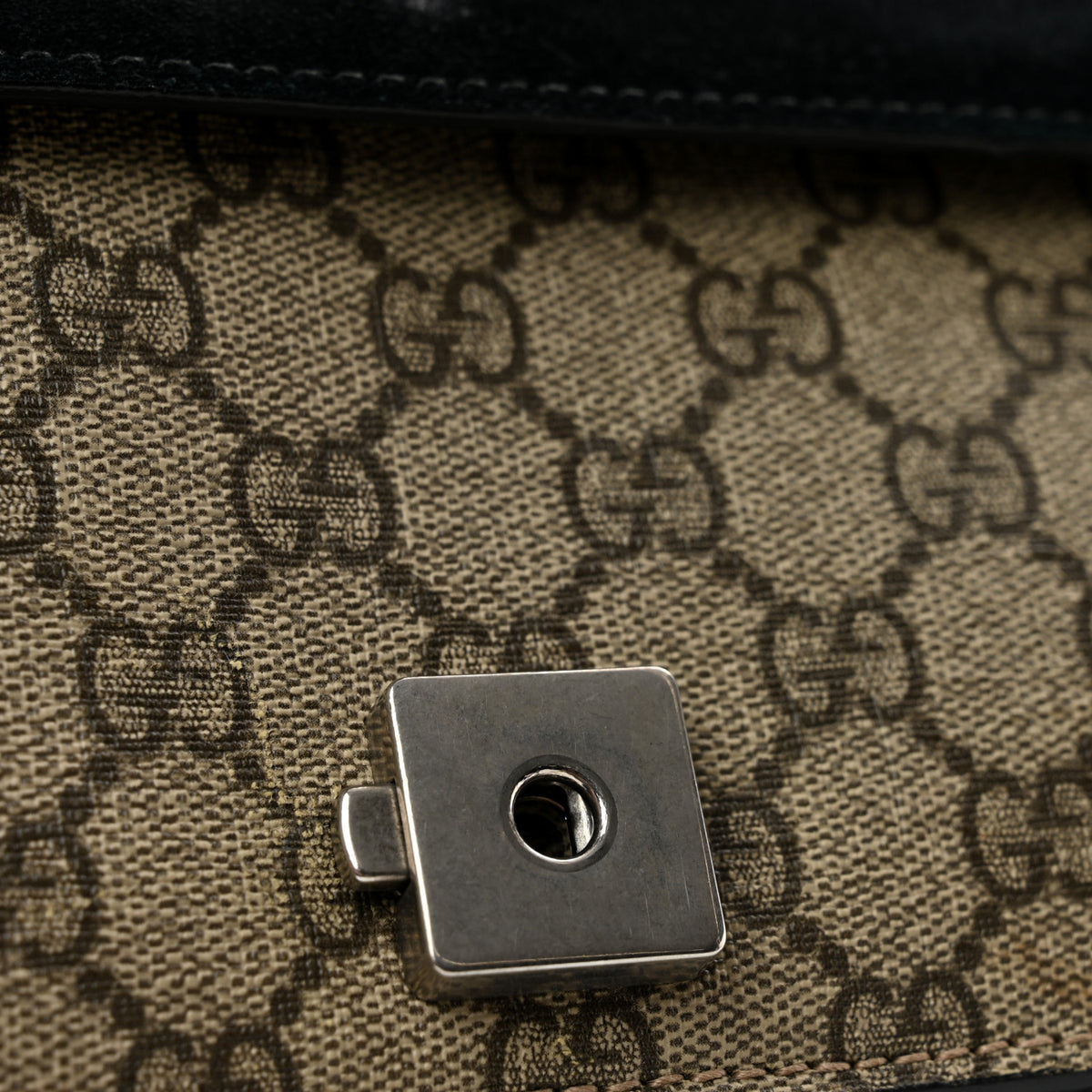 GG Supreme Monogram Small Dionysus Shoulder Bag Black