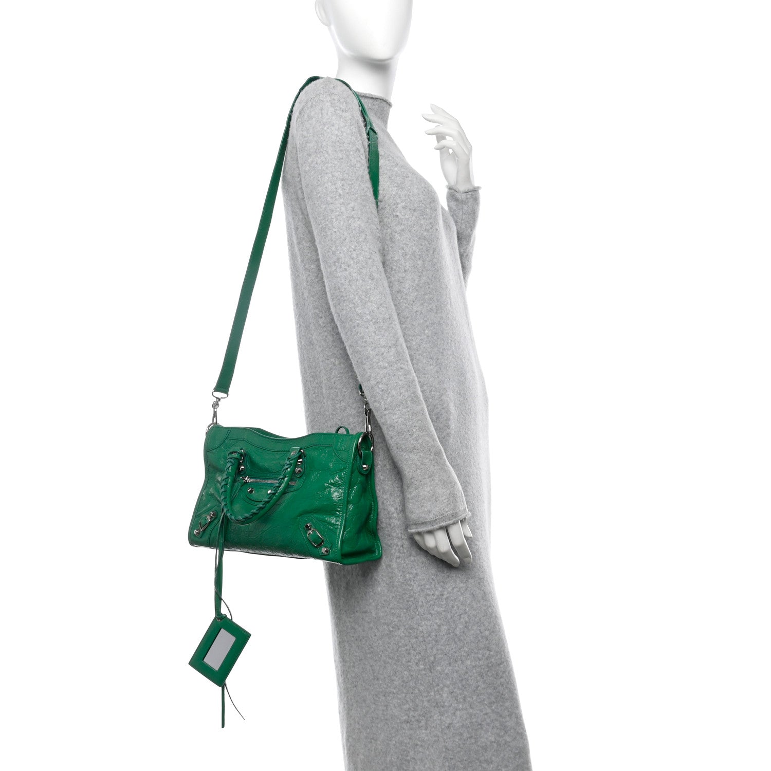 Balenciaga Agneau Classic Silver Hardware S City Magic Green 3 of 14