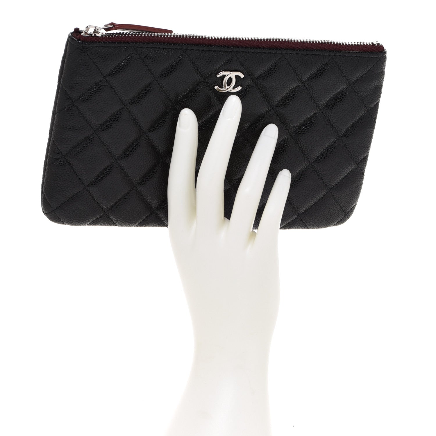 Chanel Caviar Quilted Cosmetic Case Black 2 of 8